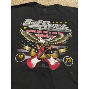 Bob Seger Silver Bullet Band Ride Out Tour 2014-2015 Shirt Mens XL Black Hanes